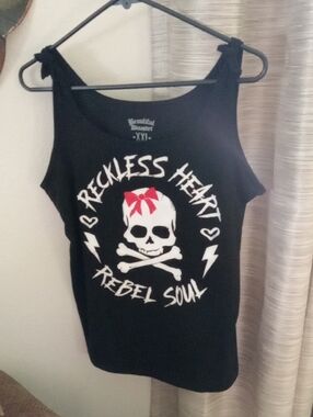 Beautiful Disaster Black 'Reckless Heart Rebel Soul' Tank Top